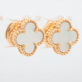 Van Cleef & Arpels Sweet Alhambra Mother of Pearl MOP Earrings